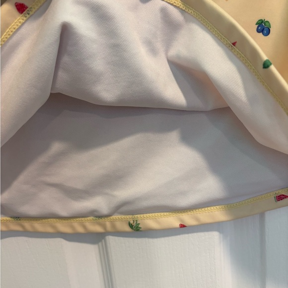 Evry Jewels Cream Mini Swimming Skirt with Colorful Fruit Patterns - Picture 3 of 5